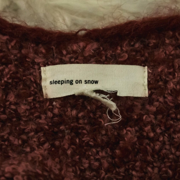 Sleeping On Snow Anthropologie Size Small S Red Wool Blend Tunic Cardigan Jacket - Picture 3 of 4